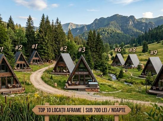 Top 10 AFRAME-uri accesibile in Romania, pret sub 700 lei/noapte! (Editia 2026)